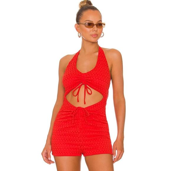 Lovers + Friends Kenya Romper in Red NWT Size Small - Picture 1 of 3